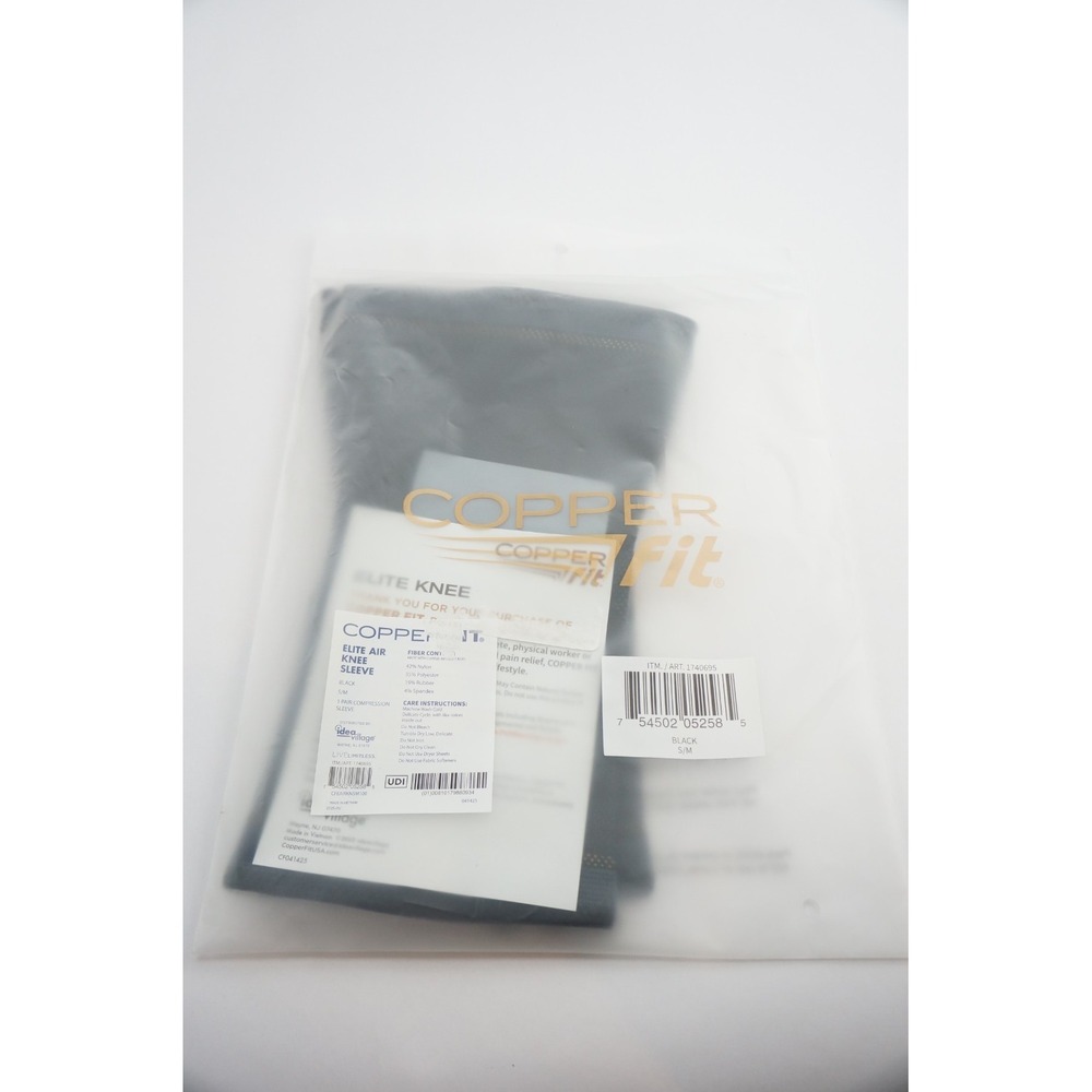 NIB Copper Fit Elite Air Knee‎ Sleeve 2-Pack S/M Stays Dry Cool Lightweight